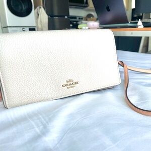 Coach White & Pink Mini Crossbody Bag